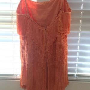sunrise fringe mini dress